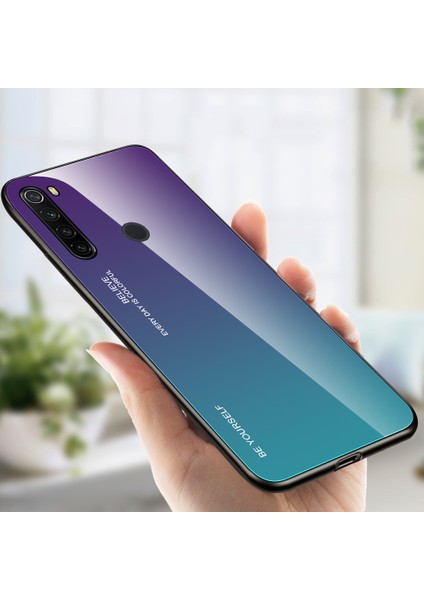 Xiaomi Redmi Note 8t-Sergi/mavi Için Degriyan Renk Temsilli Cam+Pc+Tpu Combo Kılıf (Yurt Dışından)