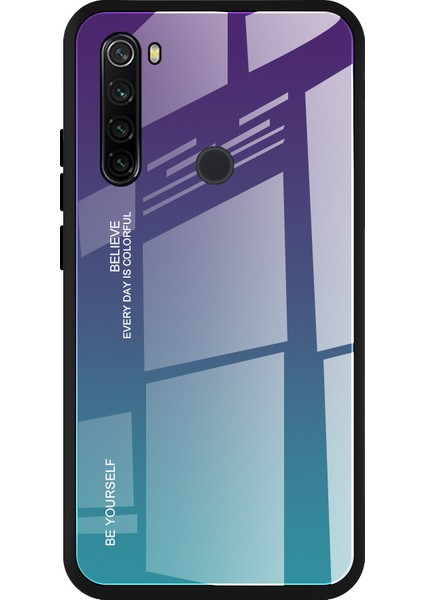 Xiaomi Redmi Note 8t-Sergi/mavi Için Degriyan Renk Temsilli Cam+Pc+Tpu Combo Kılıf (Yurt Dışından)