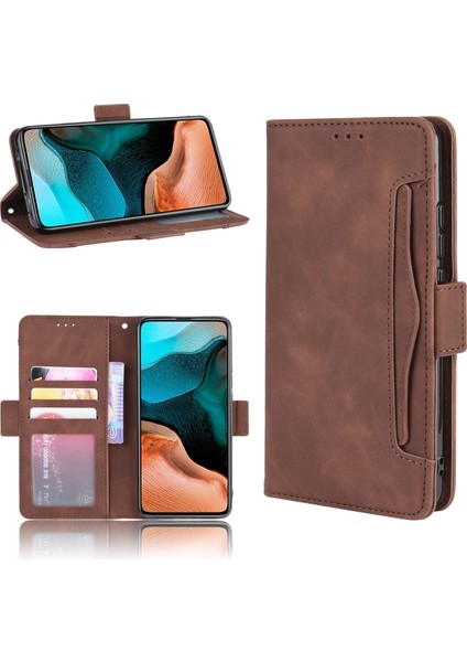 Cüzdanlı Deri Xiaomi Için Stand Kabuğu Redmi K30 Pro/xiaomi Poco F2 Pro/redmi K30 Pro Zoom-Brown (Yurt Dışından)