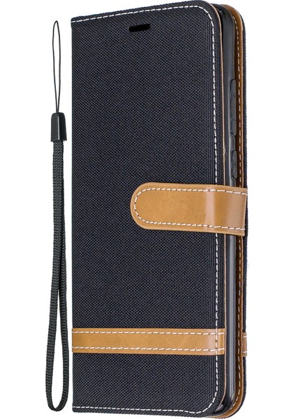 Xiaomi Redmi Note 8 Pro-Black Için Çeşitli Kot Ceza Deri Cüzdan Kılıfı (Yurt Dışından)