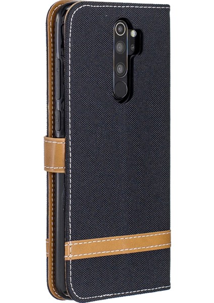 Xiaomi Redmi Note 8 Pro-Black Için Çeşitli Kot Ceza Deri Cüzdan Kılıfı (Yurt Dışından)