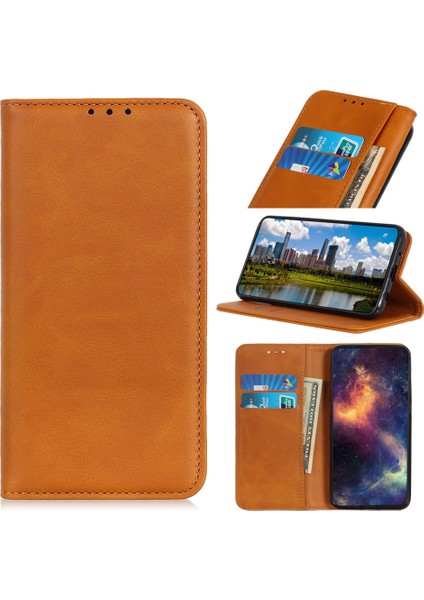 Manyetik Deri Standı Cüzdan Telefon Kabuğu Xiaomi Için Kasa 8-Kahverengi Nota (Yurt Dışından)