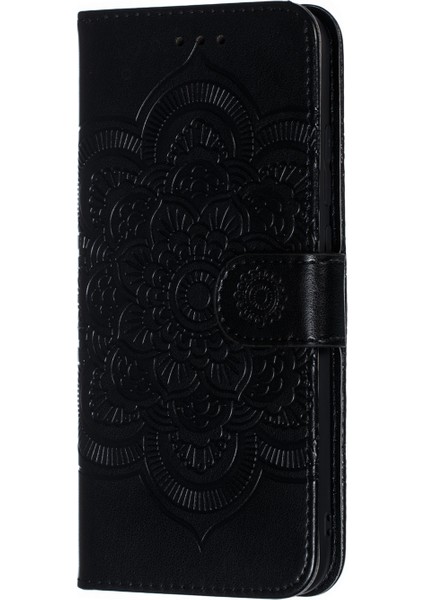 Xiaomi Redmi Için Not 7s/not 7/note 7 Pro (Hindistan) Prescrint Mandala Çiçek Deri Cüzdan Kapağı Telefon Kılıfı Black (Yurt Dışından) modelleri