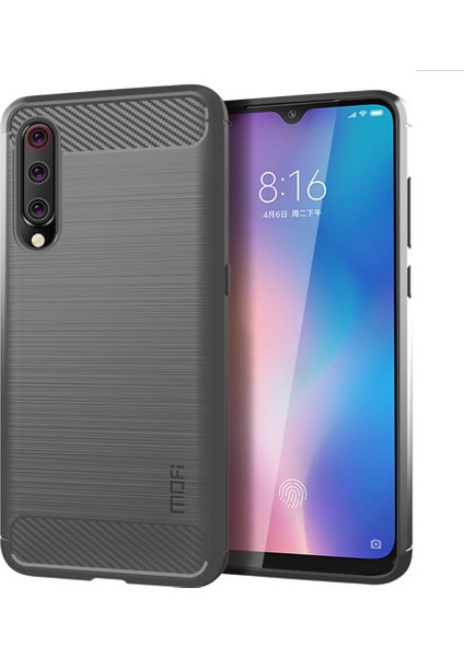 Xiaomi Mi 9-Gre Için Karbon Fiber Doku Fırçalanmış Tpu Telefon Kasası (Yurt Dışından)