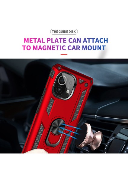 Hibrid Pc+Tpu Telefon Kılıfı Kabuk Xiaomi Mi Için Kickstand Anti-Fall Parmak Yüzük Kickstand (Yurt Dışından)