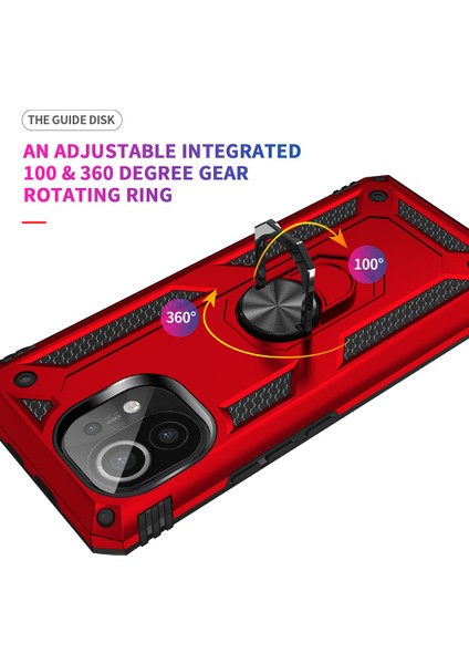 Hibrid Pc+Tpu Telefon Kılıfı Kabuk Xiaomi Mi Için Kickstand Anti-Fall Parmak Yüzük Kickstand (Yurt Dışından)