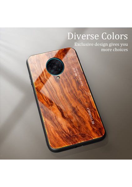 Ahşap Tahıl Deseni Tpu+Xiaomi Redmi K30 Pro/poco F2 Pro-Dark Brown Için Temsilli Cam Cep Telefonu Kapağı (Yurt Dışından) fiyatları