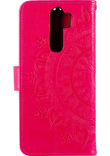 Xiaomi Redmi Için Çiçek Deri Cüzdan Telefon Muhafazası Not 8 Pro-Rose (Yurt Dışından)