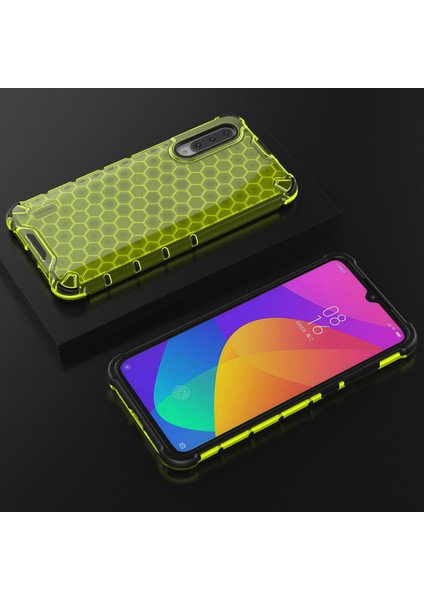 Petek Deseni Şok Geçirmez Tpu+Pc Xiaomi Mi Cc9/ Mi Cc9 Meitu Edition/ Mi 9 Lite-Green Için (Yurt Dışından)