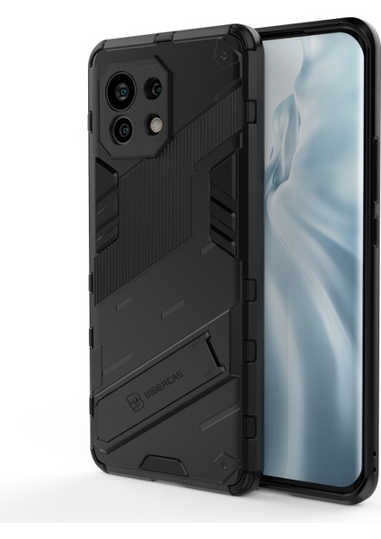Pc+Tpu Hibrid Telefon Kılıfı Kickstand ile Xiaomi Mi 11-Black ile Kickstand ile Koruyucu Arka Kapak (Yurt Dışından)