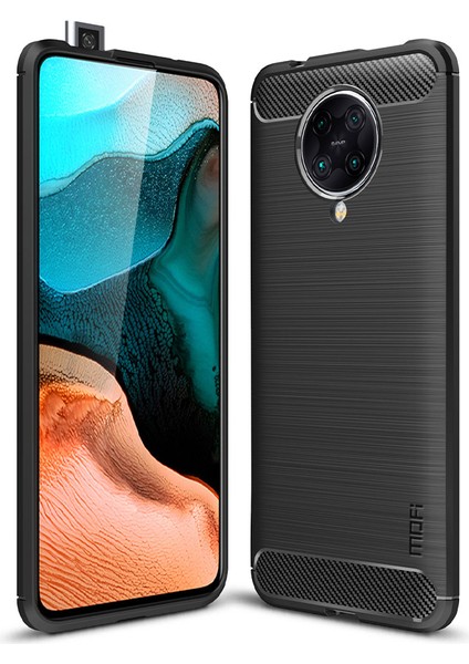 Xiaomi Redmi K30 Pro/xiaomi Için Karbon Fiber Cilt Fırçalanmış Tpu Kılıfı Poco F2 Pro/redmi K30 Pro Zoom-Black (Yurt Dışından)