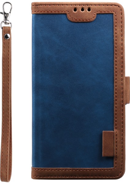 Xiaomi Redmi Için Vintage Bir Ekleme Stili Cüzdan Stand Deri Telefon Kapağı Not 8t-Blue (Yurt Dışından)