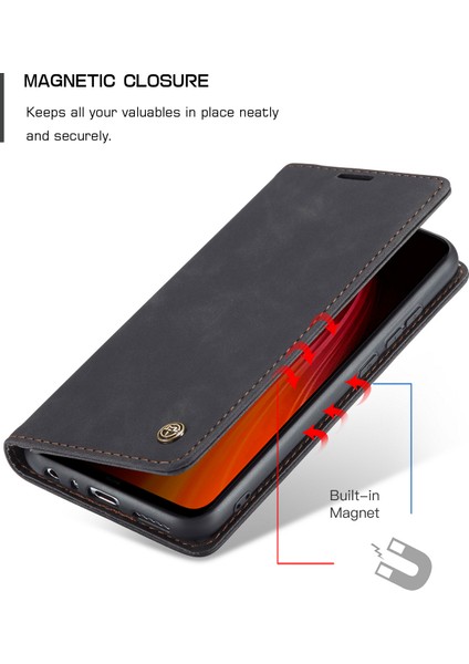 Xiaomi Redmi Note 8-Black Için Otomatik Emilmiş Deri Cüzdan Stand Telefon Kaplama Kılıfı (Yurt Dışından) fiyatları