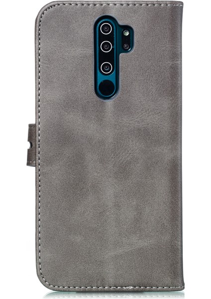 Xiaomi Redmi Için Baskılı Kedi Deseni Deri Cüzdan Stand Kılıfı Note 8 Pro-Grey (Yurt Dışından) modelleri
