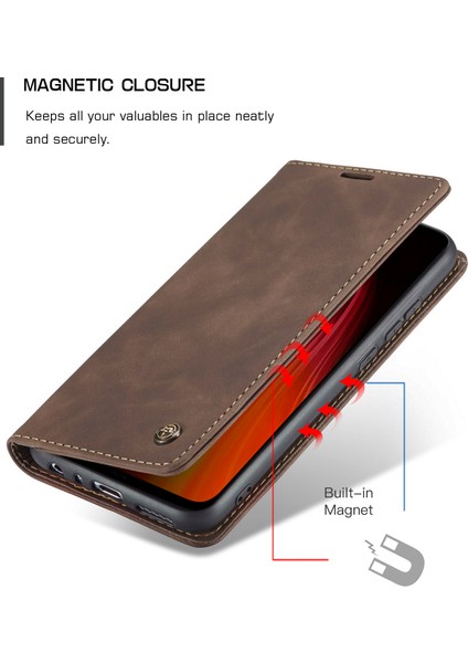 Xiaomi Redmi Note 8-Coffee Için Otomatik Emilmiş Deri Cüzdan Stand Telefon Kaplama Kılıfı (Yurt Dışından) fiyatları
