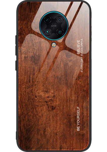 Ahşap Tahıl Deseni Tpu+Xiaomi Redmi K30 Pro/poco F2 Pro-Coffee Için Temsilli Cam Cep Telefonu Kapağı (Yurt Dışından)