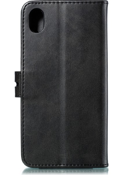 Xiaomi Redmi 7A-BLACK Için Baskılı Kedi Deseni Deri Cüzdan Stand Kılıfı (Yurt Dışından)