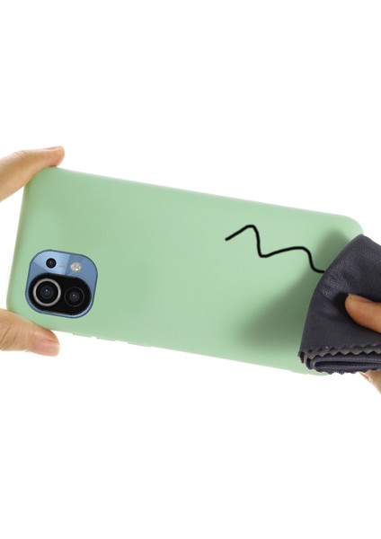 Düz Renkli Sıvı Silikon Telefon Koruyucu Kabuk Xiaomi Mi Için Kayışlı (Yurt Dışından)