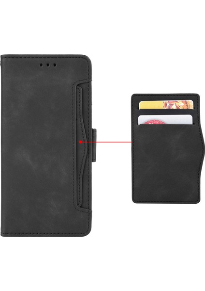 Xiaomi Redmi Için Çoklu Kart Yuvası Cüzdan Deri Telefon Kabuğu Not 8 Pro-Black (Yurt Dışından)