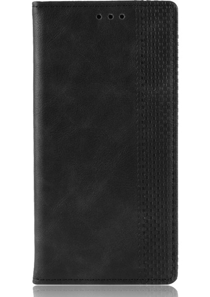 Xiaomi Mi 9 Se-Black Için Vintage Stil Deri Cüzdan Kılıfı (Yurt Dışından)