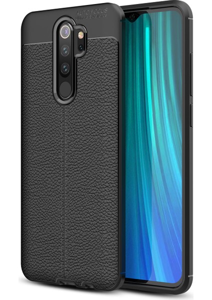 Xiaomi Redmi Için Litchi Doku Tpu Kılıfı Note 8 Pro-Black (Yurt Dışından)