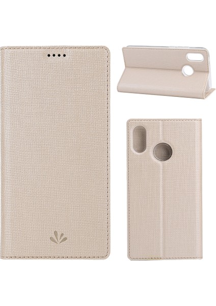 Dmx Çapraz Doku Stand Xiaomi Mi Mix Için Deri Telefon Kapağı 3/mix 3 5g-Gold (Yurt Dışından)