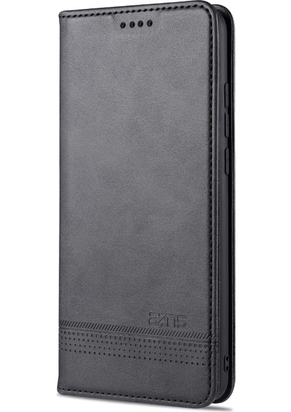 Xiaomi Mi 10/10 Pro Phone Cover-Black Için Otomatik Emilmiş Deri Cüzdan Stand Kılıfı (Yurt Dışından)