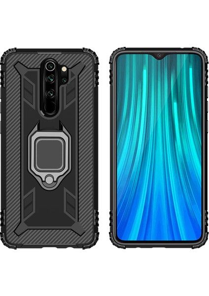 Xiaomi Redmi Note 8 Pro-Black Için Parmak Yüzüğü Kickstand ile Şok Geçirmez Tpu Telefon Kapağı (Yurt Dışından) fiyatları