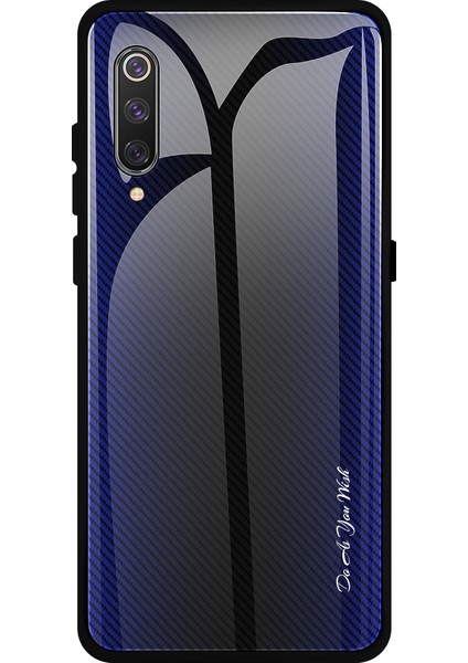 Doku Gradyan Temsilli Cam Geri+Yumuşak Tpu Kenar Kenar Kara Xiaomi Mi 9 Se-Dark Mavi (Yurt Dışından)