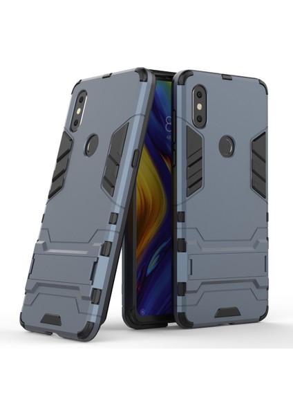 Xiaomi Mi Mix 3/mix 3 5g-Dark Mavi Için Serin Koruma Plastik Tpu Hibrit Mobil Kılıf (Yurt Dışından)