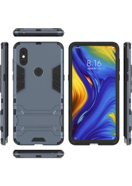 Xiaomi Mi Mix 3/mix 3 5g-Dark Mavi Için Serin Koruma Plastik Tpu Hibrit Mobil Kılıf (Yurt Dışından)