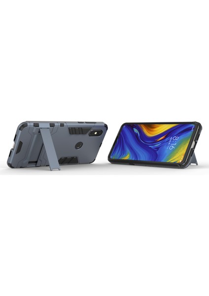Xiaomi Mi Mix 3/mix 3 5g-Dark Mavi Için Serin Koruma Plastik Tpu Hibrit Mobil Kılıf (Yurt Dışından)