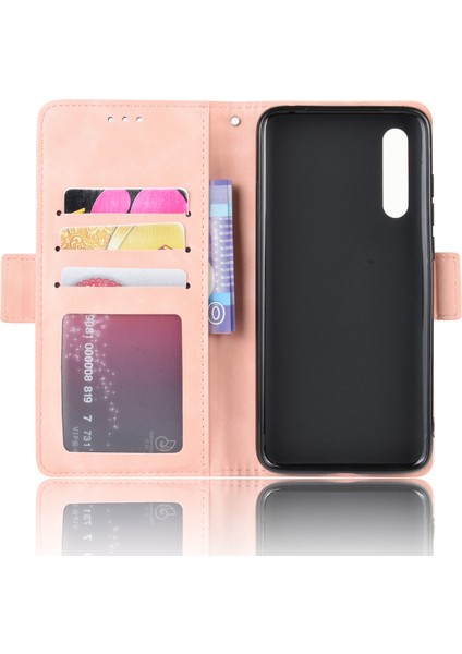 Deri Cüzdan Stand Hücre Kaplama Kılıfı Xiaomi Mi 9 Lite/ Mi Cc9/ Mı Cc9 Meitu Edition-Pink Için Birden Fazla Kart Yuvası (Yurt Dışından)