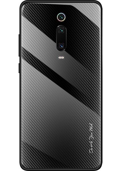 Doku Gradyan Temsilli Cam Geri+Yumuşak Tpu Kenar Kenar Xiaomi Redmi K20/MI 9T/K20 Pro/mı 9t Pro-Black Için (Yurt Dışından)
