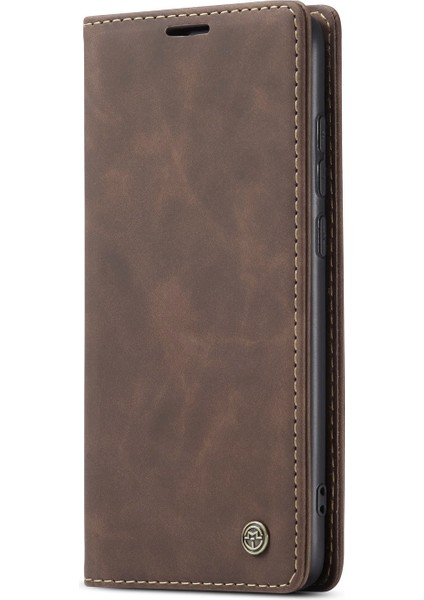 Xiaomi Redmi Için Otomatik Emilmiş Deri Cüzdan Stand Vaka Telefon Kabuğu Note 8 Pro-Cooffee (Yurt Dışından) modelleri