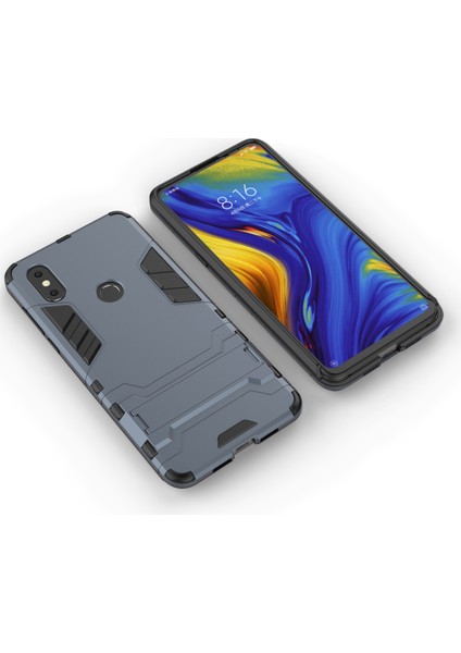 Xiaomi Mi Mix 3/mix 3 5g-Dark Mavi Için Serin Koruma Plastik Tpu Hibrit Mobil Kılıf (Yurt Dışından)
