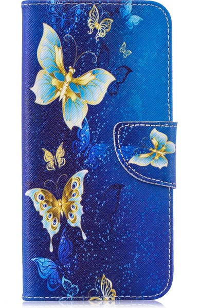 Xiaomi Redmi Için Desen Deri Cüzdan Kılıfı Not 7s /not 7 /not 7 Pro (Hindistan) -Butterfly Desen (Yurt Dışından)