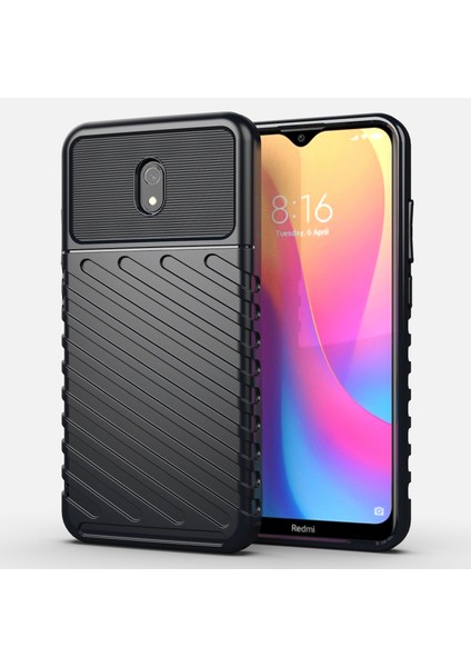 Twill Doku Yumuşak Tpu Xiaomi Için Redmi 8A-BLACK Için (Yurt Dışından)