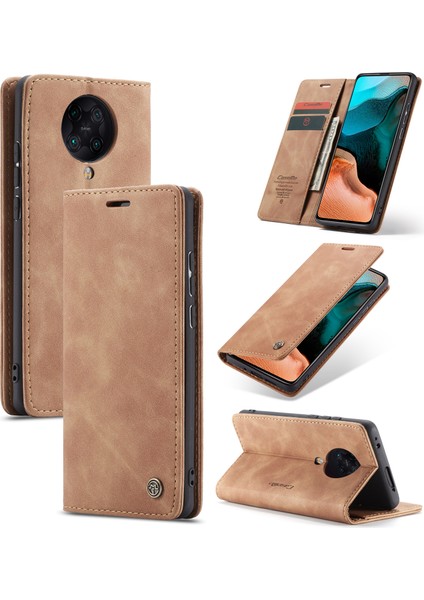 Xiaomi Redmi K30 Pro/poco F2 Pro-Brown Için Otomatik Emilmiş Deri Kılıf (Yurt Dışından)