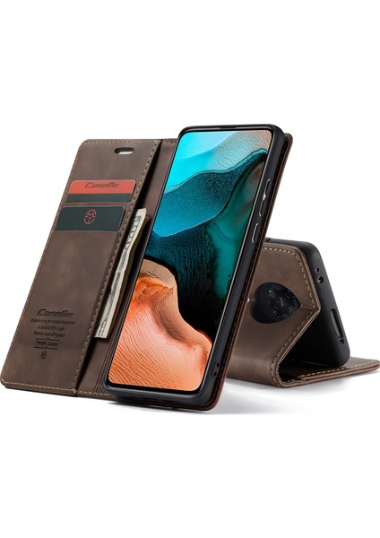 Xiaomi Redmi K30 Pro/poco F2 Pro-Coffee Için Otomatik Emilmiş Deri Kılıf (Yurt Dışından) modelleri