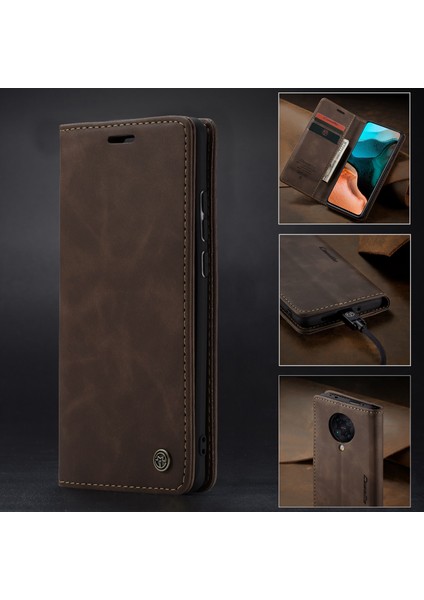 Xiaomi Redmi K30 Pro/poco F2 Pro-Coffee Için Otomatik Emilmiş Deri Kılıf (Yurt Dışından) fırsatları