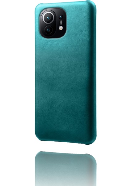 Xiaomi Mi 11-Yeşil Için Ksq Pu Deri Kaplamalı Pc Telefon Kılıfı (Yurt Dışından)