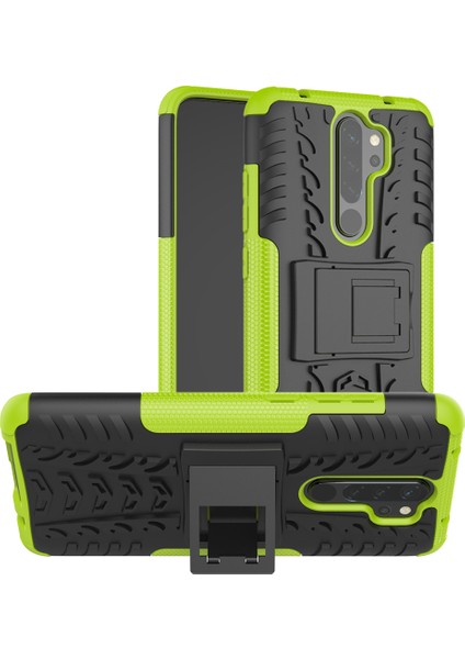 4U Sky Şık Çift Katmanlı Pc+Tpu Kickstand ile Xiaomi Redmi Note 8 Pro-Green (Yurt Dışından)