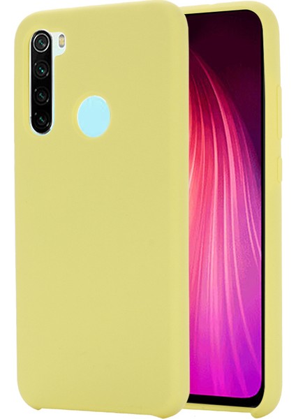 Xiaomi Redmi Için Kayışlı Ipeksi-Yumuşak Dokunuşlu Sıvı Silikon Kapak Kasası Not 8 2021-SARISI (Yurt Dışından)