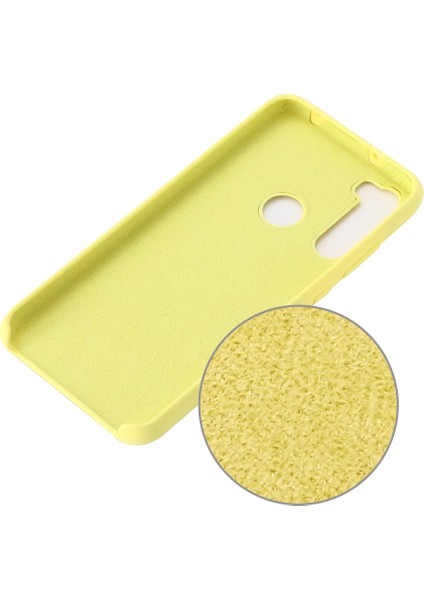 Xiaomi Redmi Için Kayışlı Ipeksi-Yumuşak Dokunuşlu Sıvı Silikon Kapak Kasası Not 8 2021-SARISI (Yurt Dışından)
