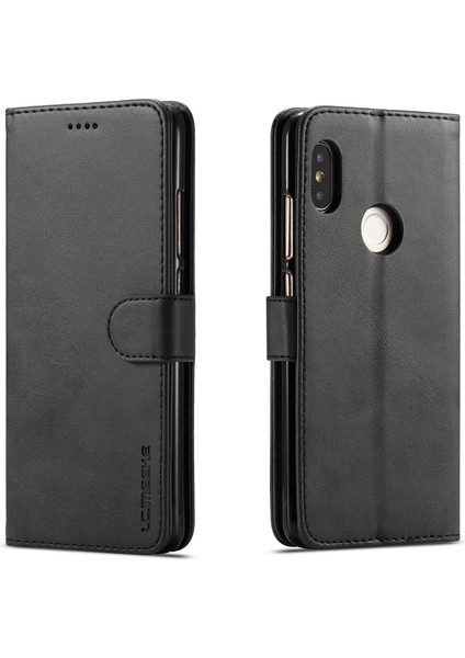 Cüzdan Standı Deri Koruyucu Kılıfı Xiaomi Redmi Note 5 Pro (Çift Kamera)/redmi Note 5 (Çin) -Black (Yurt Dışından)