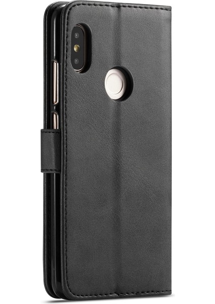 Cüzdan Standı Deri Koruyucu Kılıfı Xiaomi Redmi Note 5 Pro (Çift Kamera)/redmi Note 5 (Çin) -Black (Yurt Dışından)