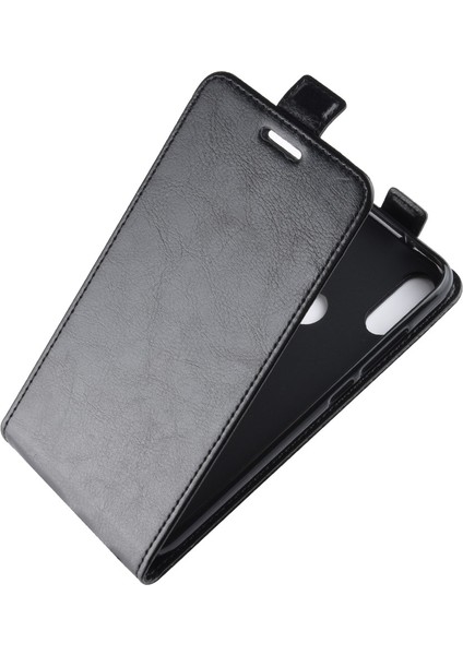 Crazy Horse [dikey Flip] Xiaomi Redmi Için Deri Koruyucu Kılıf Not 7s /not 7 /not 7 Pro (Hindistan) -Black (Yurt Dışından)