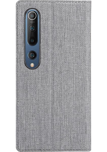 Dmx Çapraz Doku Stand Deri Kart Tutucu Xiaomi Mi 10/mi 10 Pro-Grey Için (Yurt Dışından)