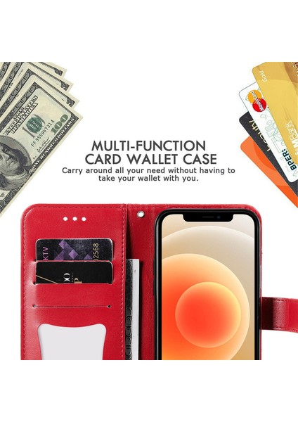 Pu Deri Izleme Çiçekleri Desen Cüzdan Telefon Kasası Xiaomi Mi Için Kordon (Yurt Dışından)